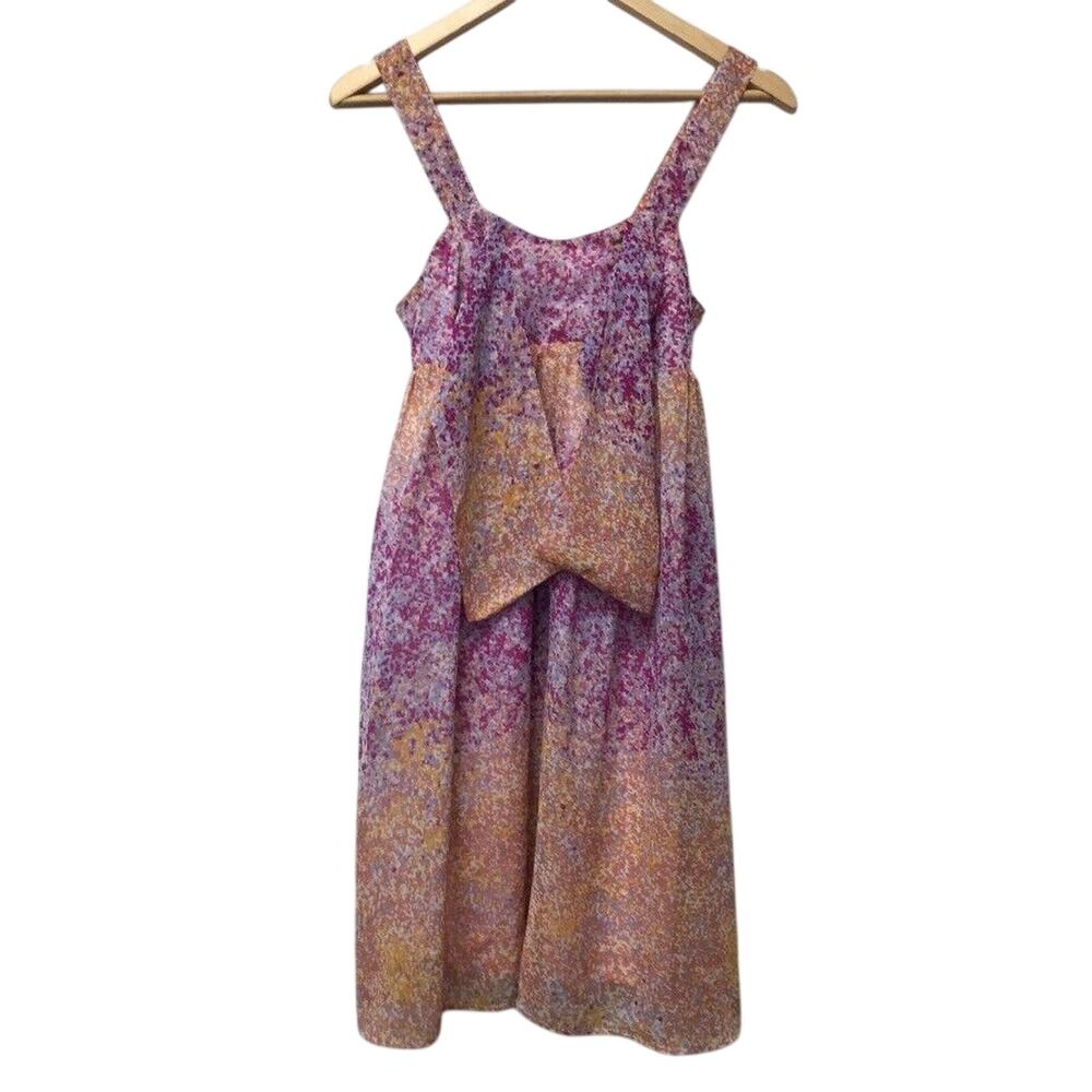 Liz Lange Maternity For Target Dress Womens XS Yellow Purple Pink Orange